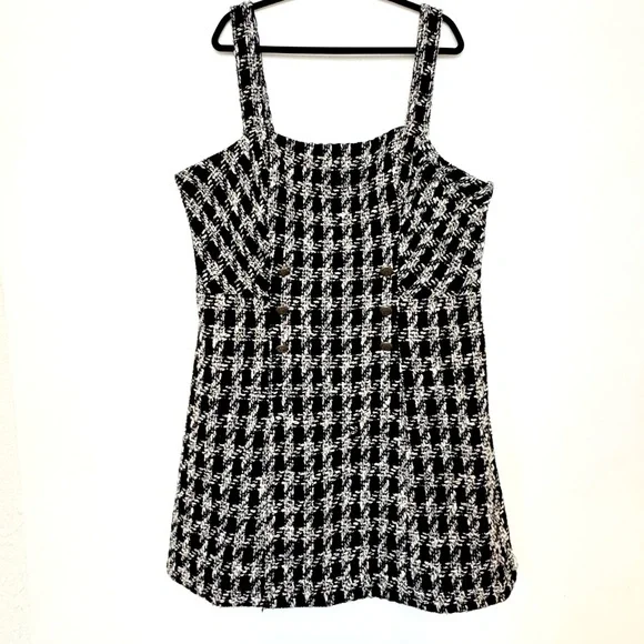maeve tweed mini dress Maeve V-Neck Tweed Mini Dress